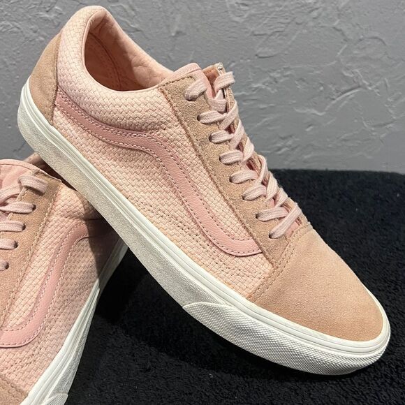 🔥 Vans Old Skool Woven Check Spanish Villa Suede Canvas Shoes Women Sz 10 - EUC - Picture 2 of 13